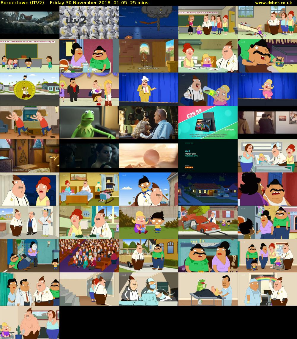 Bordertown (ITV2) Friday 30 November 2018 01:05 - 01:30