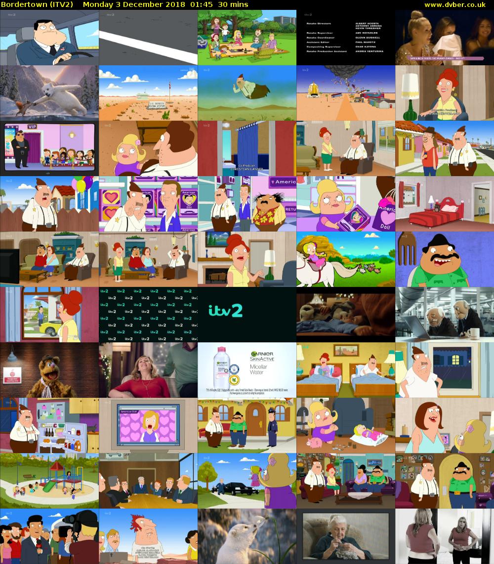 Bordertown (ITV2) Monday 3 December 2018 01:45 - 02:15