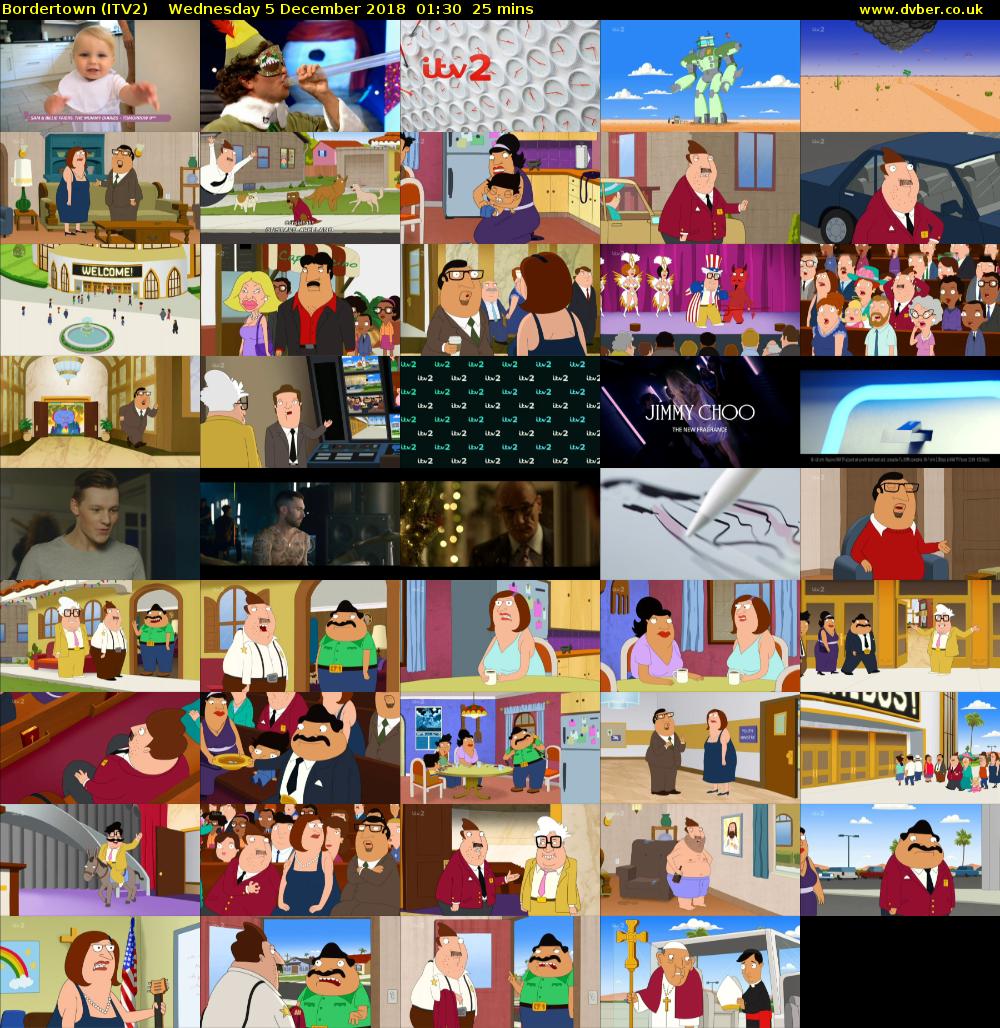 Bordertown (ITV2) Wednesday 5 December 2018 01:30 - 01:55