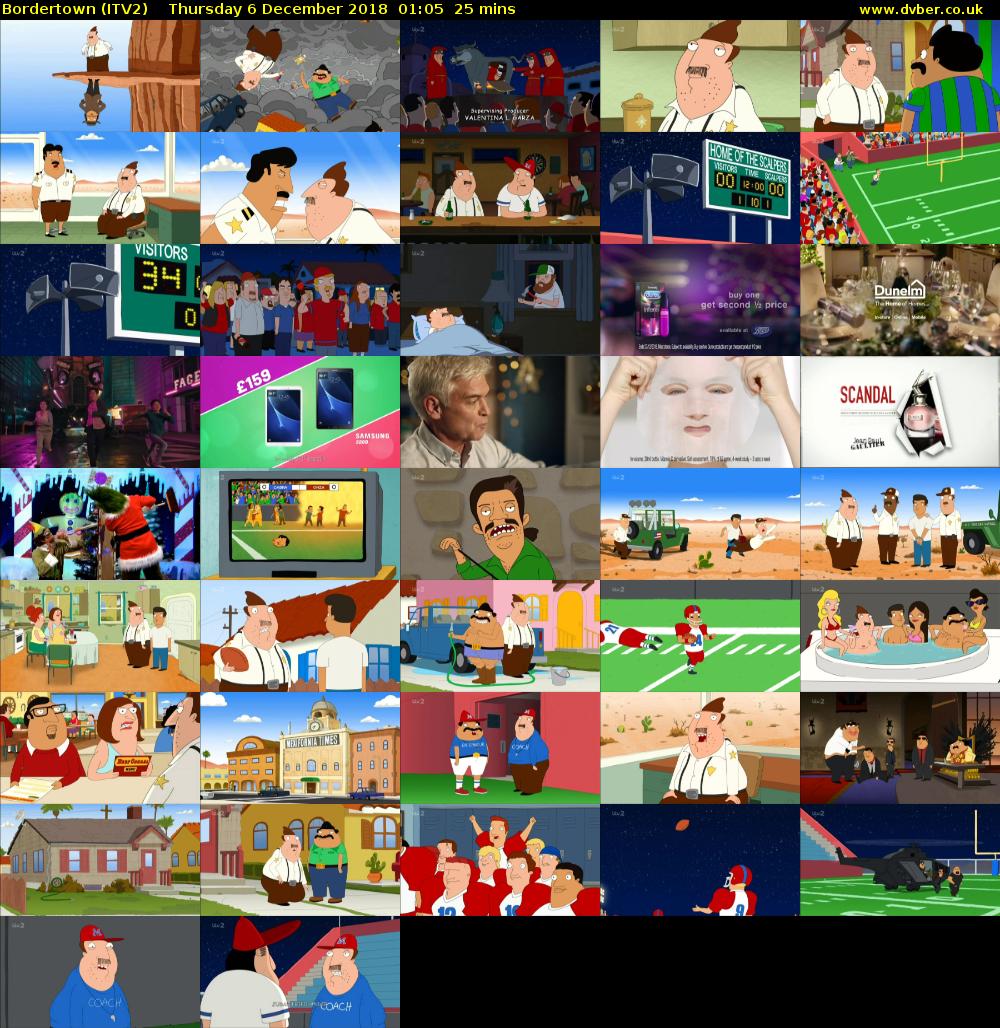 Bordertown (ITV2) Thursday 6 December 2018 01:05 - 01:30