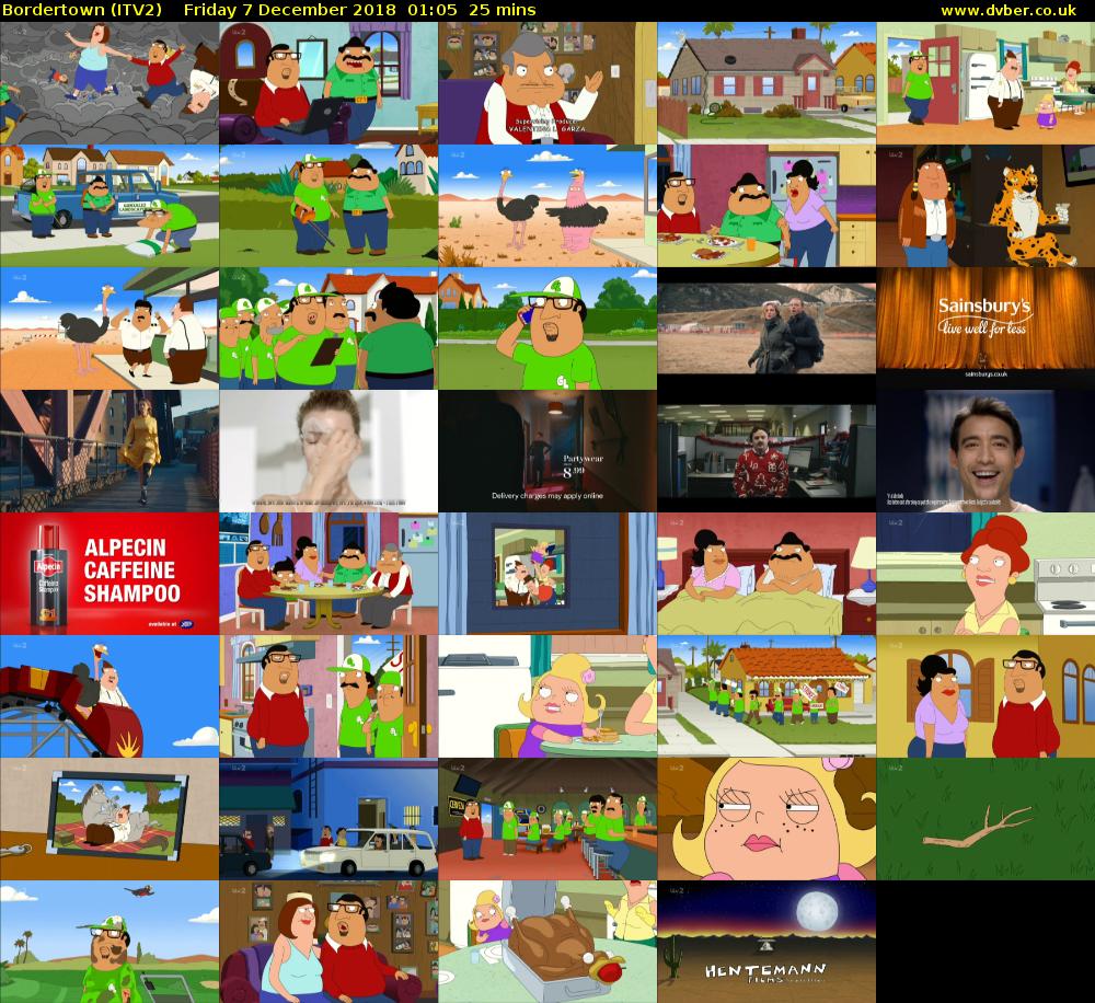 Bordertown (ITV2) Friday 7 December 2018 01:05 - 01:30