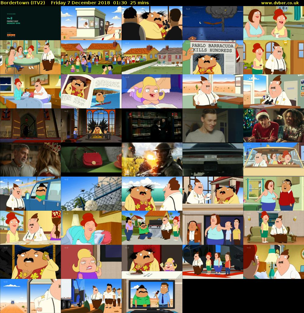 Bordertown (ITV2) Friday 7 December 2018 01:30 - 01:55