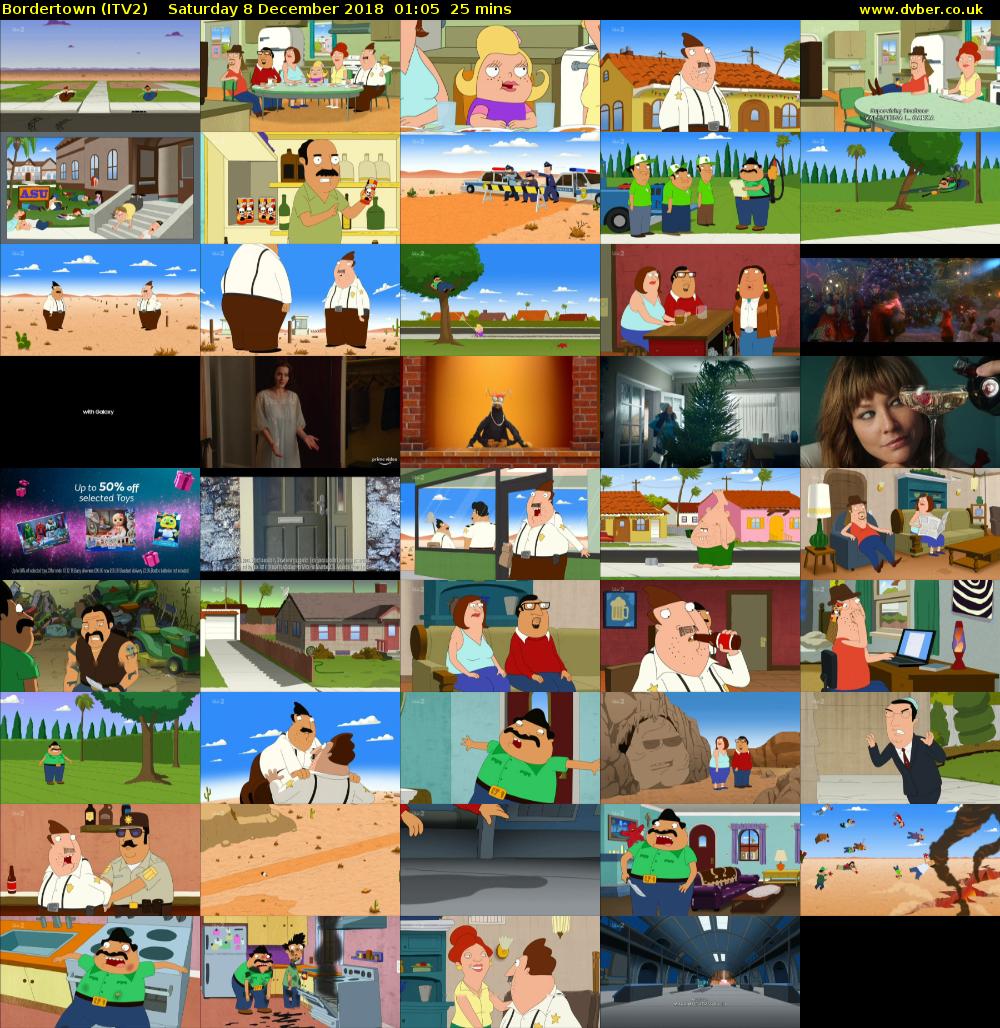 Bordertown (ITV2) Saturday 8 December 2018 01:05 - 01:30