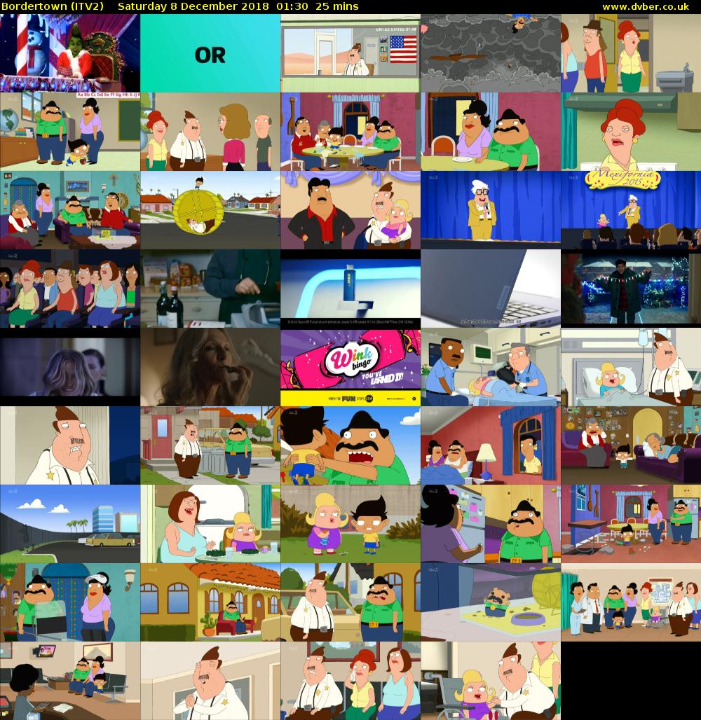 Bordertown (ITV2) Saturday 8 December 2018 01:30 - 01:55