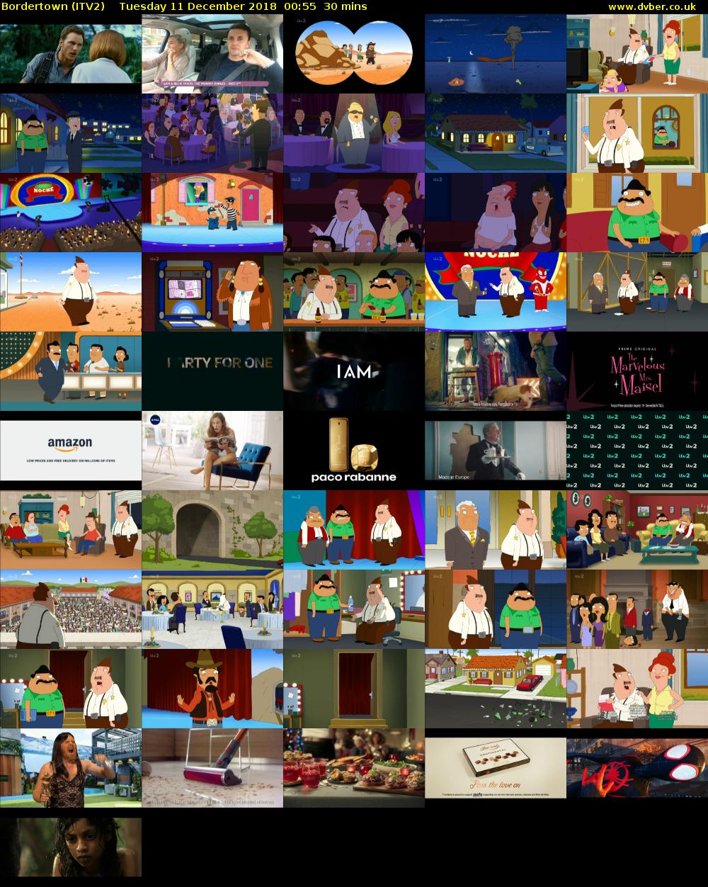 Bordertown (ITV2) Tuesday 11 December 2018 00:55 - 01:25