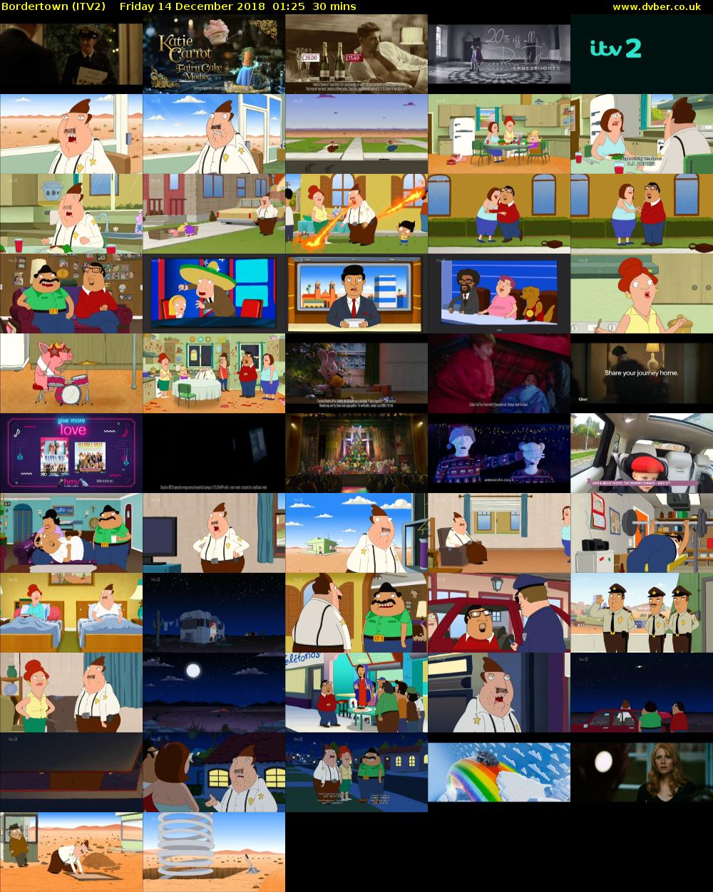 Bordertown (ITV2) Friday 14 December 2018 01:25 - 01:55