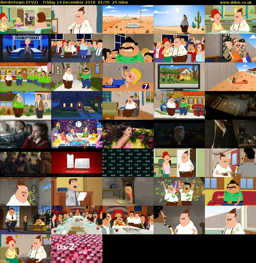 Bordertown (ITV2) Friday 14 December 2018 01:55 - 02:20