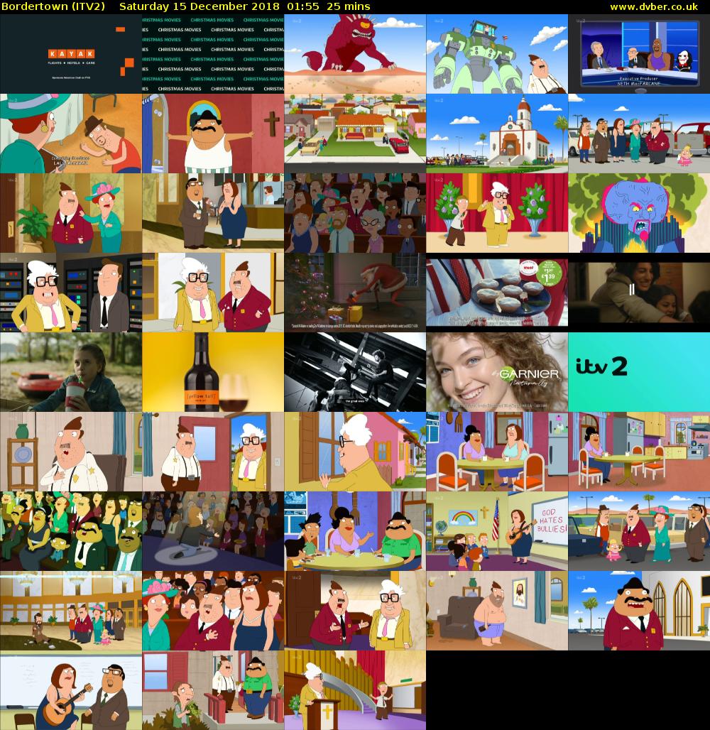 Bordertown (ITV2) Saturday 15 December 2018 01:55 - 02:20