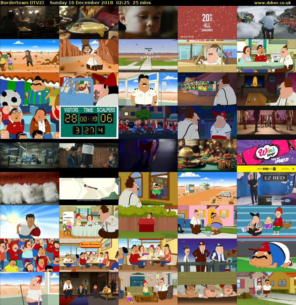 Bordertown (ITV2) Sunday 16 December 2018 02:25 - 02:50