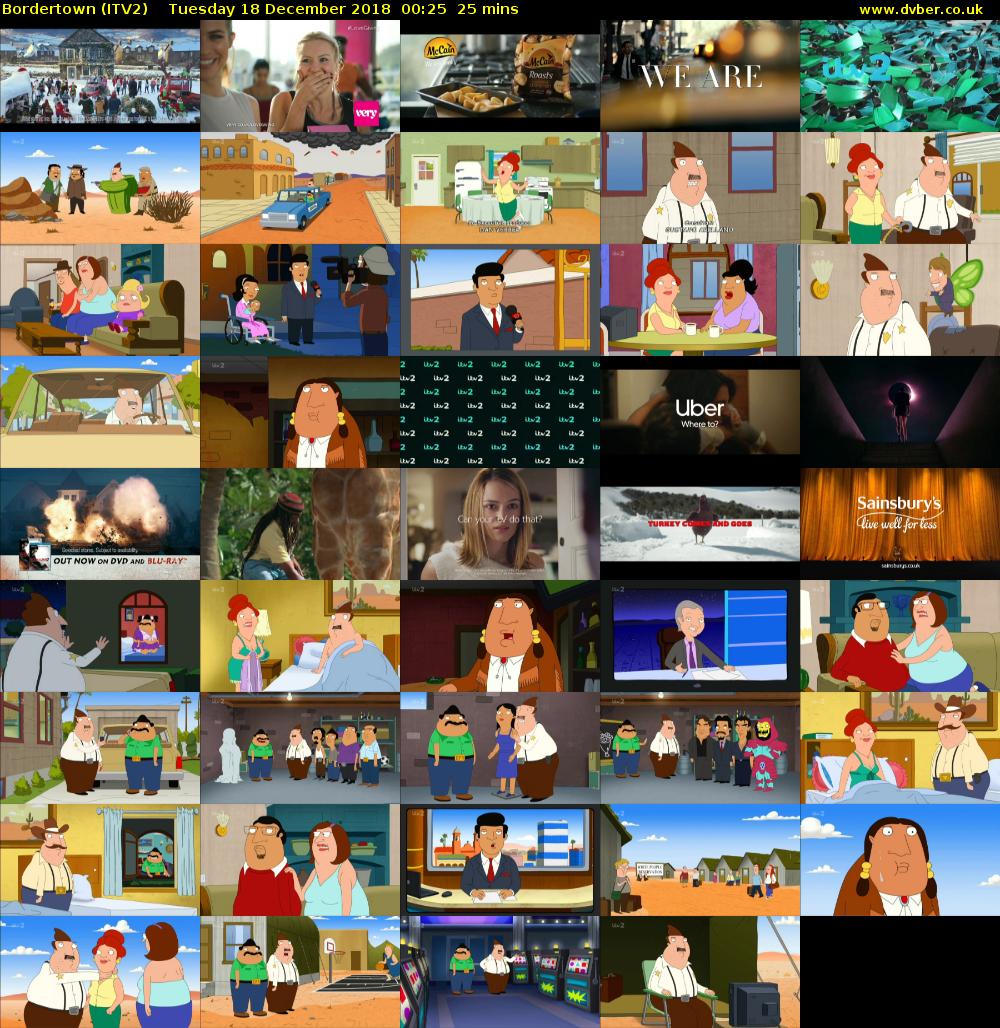 Bordertown (ITV2) Tuesday 18 December 2018 00:25 - 00:50