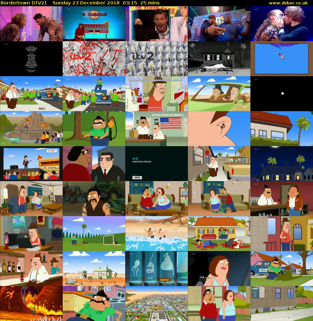 Bordertown (ITV2) Sunday 23 December 2018 03:15 - 03:40
