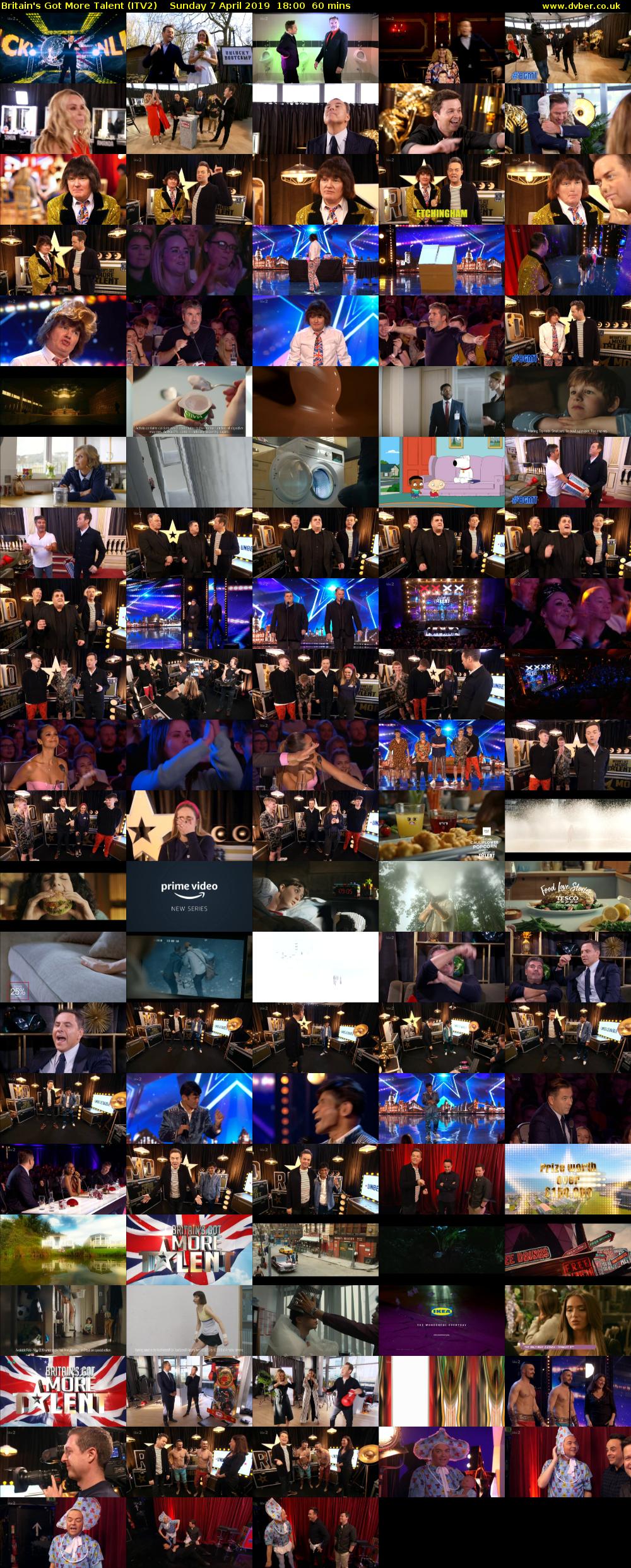 Britain's Got More Talent (ITV2) Sunday 7 April 2019 18:00 - 19:00