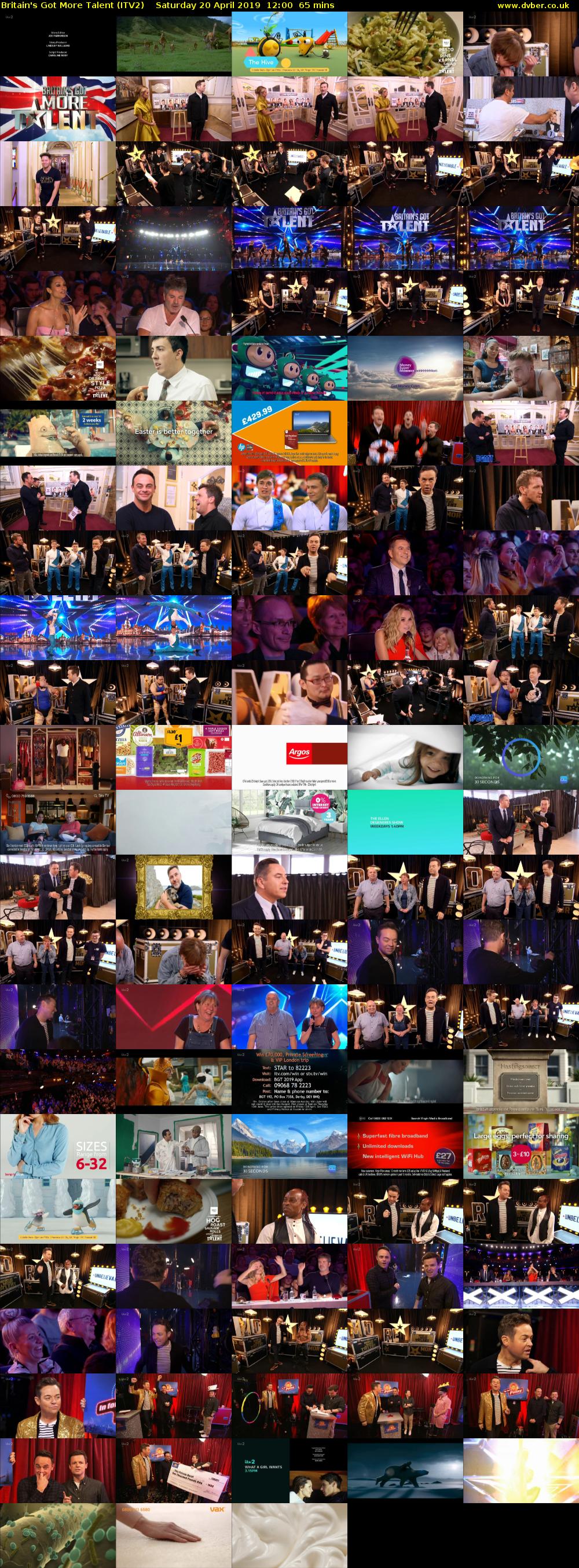 Britain's Got More Talent (ITV2) Saturday 20 April 2019 12:00 - 13:05