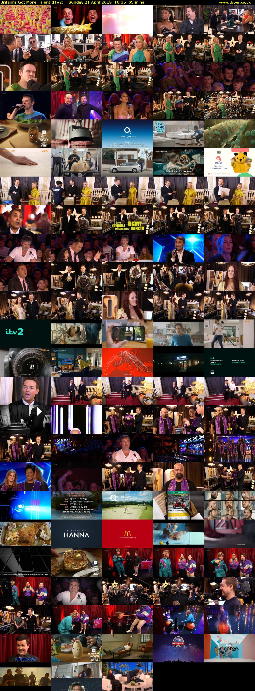 Britain's Got More Talent (ITV2) Sunday 21 April 2019 16:35 - 17:40