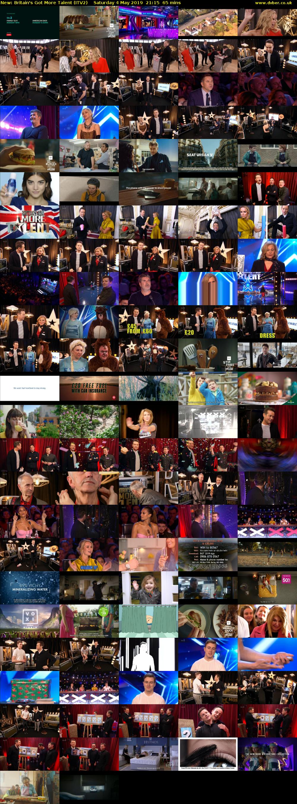 Britain's Got More Talent (ITV2) Saturday 4 May 2019 21:15 - 22:20
