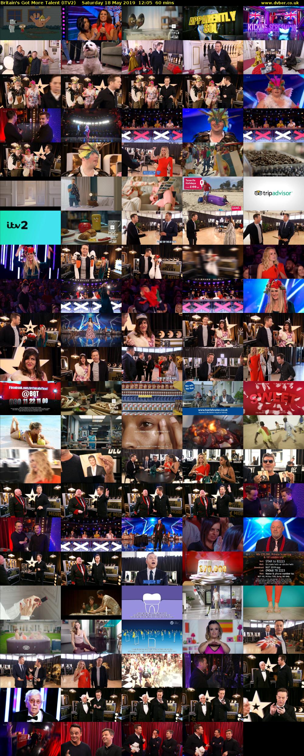 Britain's Got More Talent (ITV2) Saturday 18 May 2019 12:05 - 13:05