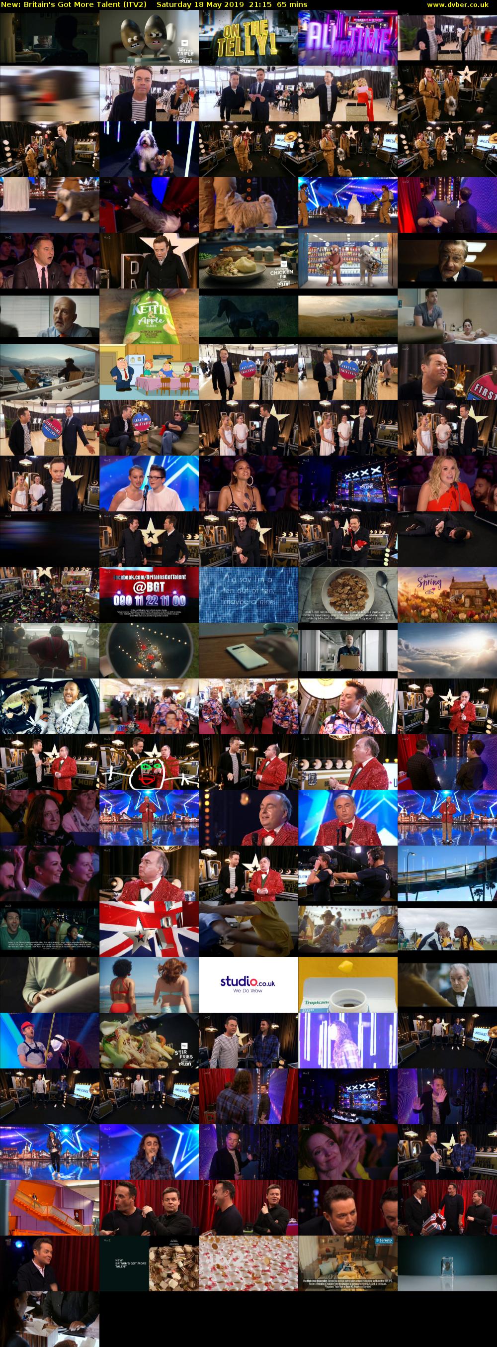 Britain's Got More Talent (ITV2) Saturday 18 May 2019 21:15 - 22:20