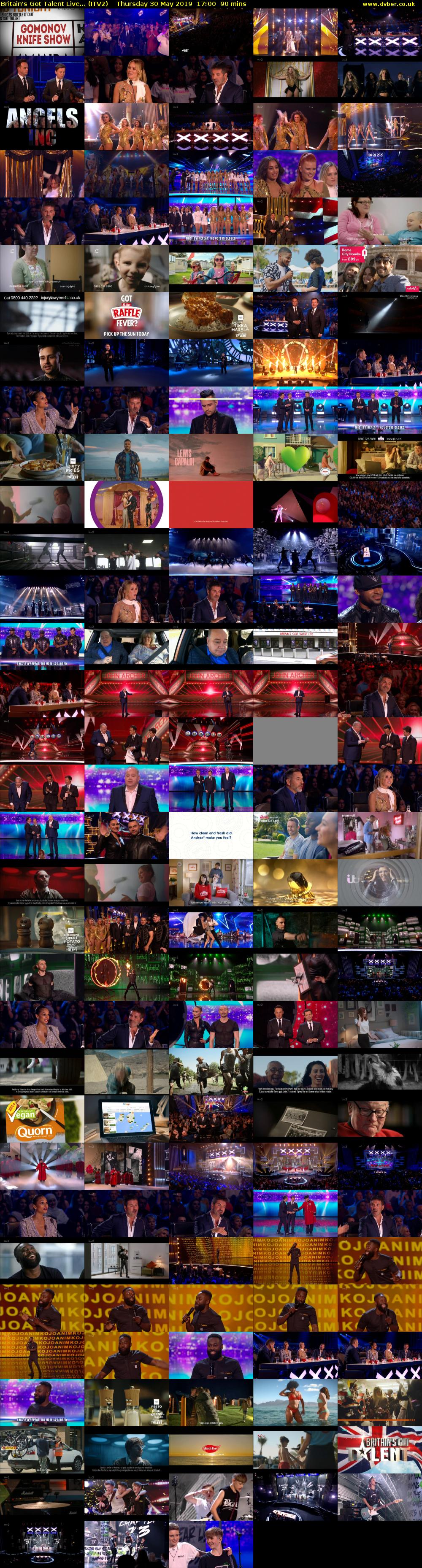 Britain's Got Talent Live... (ITV2) Thursday 30 May 2019 17:00 - 18:30