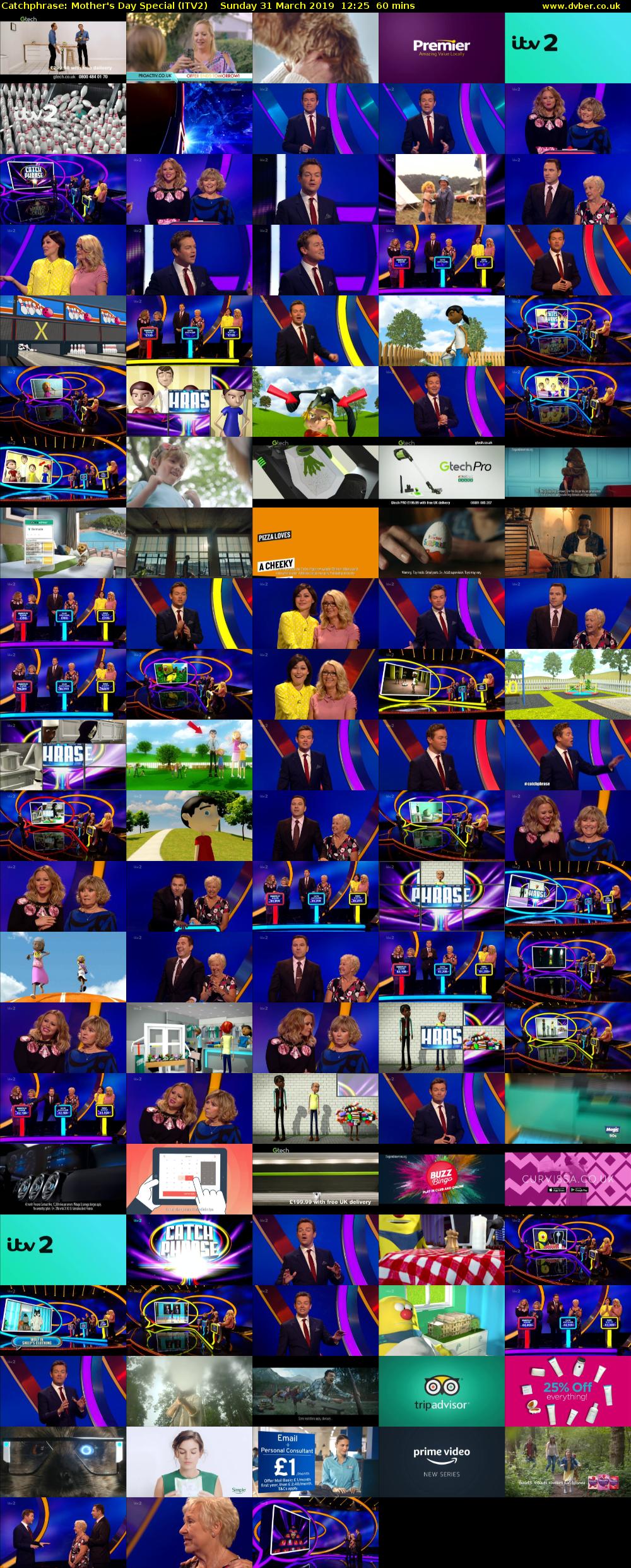 Catchphrase: Mother's Day Special (ITV2) Sunday 31 March 2019 12:25 - 13:25