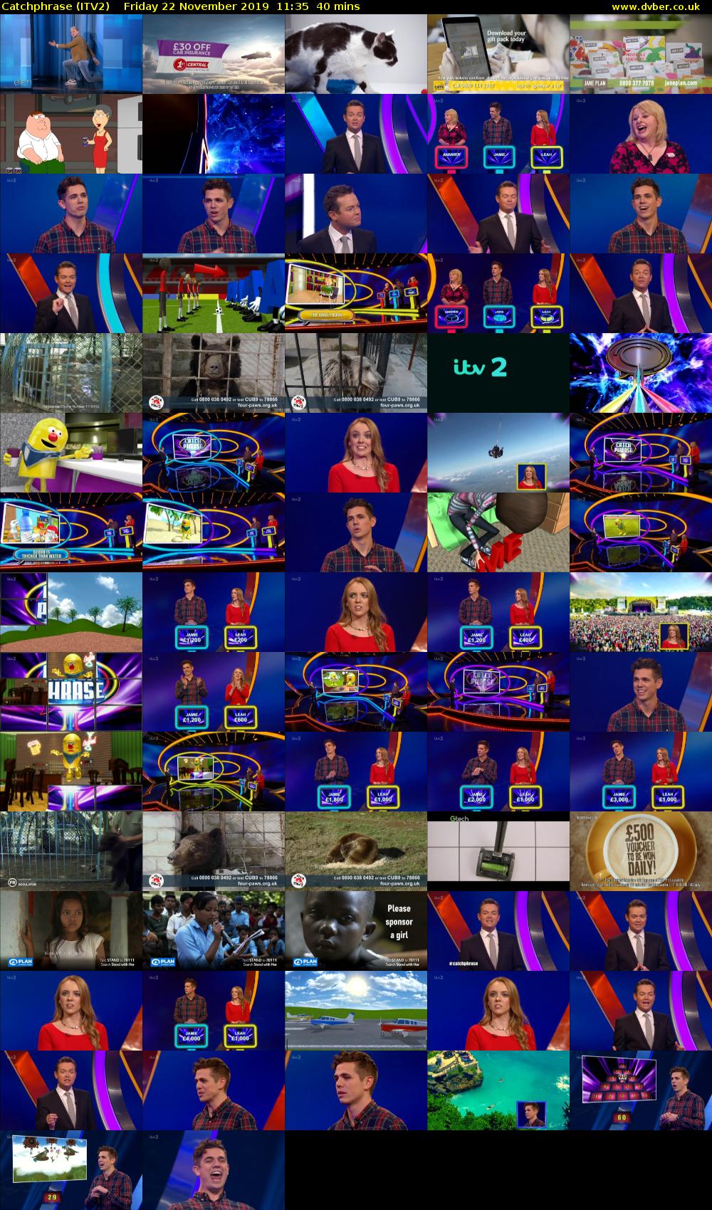 Catchphrase (ITV2) Friday 22 November 2019 11:35 - 12:15