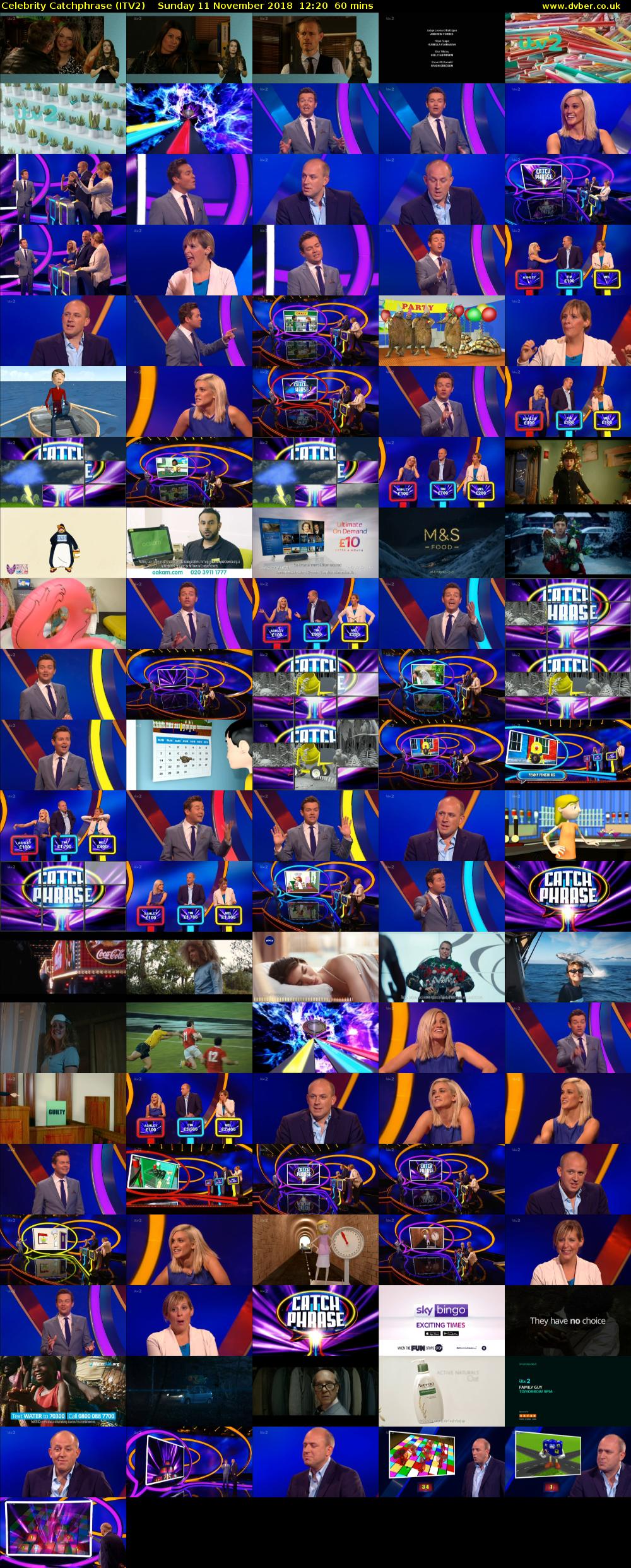 Celebrity Catchphrase (ITV2) Sunday 11 November 2018 12:20 - 13:20