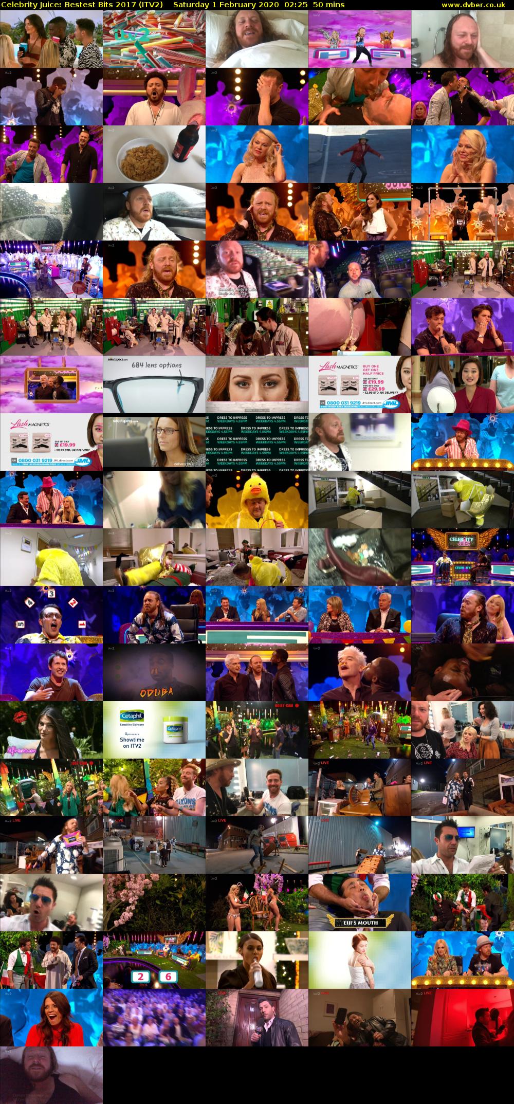 Celebrity Juice: Bestest Bits 2017 (ITV2) Saturday 1 February 2020 02:25 - 03:15