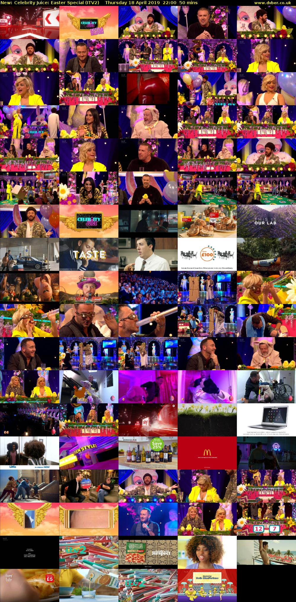 Celebrity Juice: Easter Special (ITV2) Thursday 18 April 2019 22:00 - 22:50