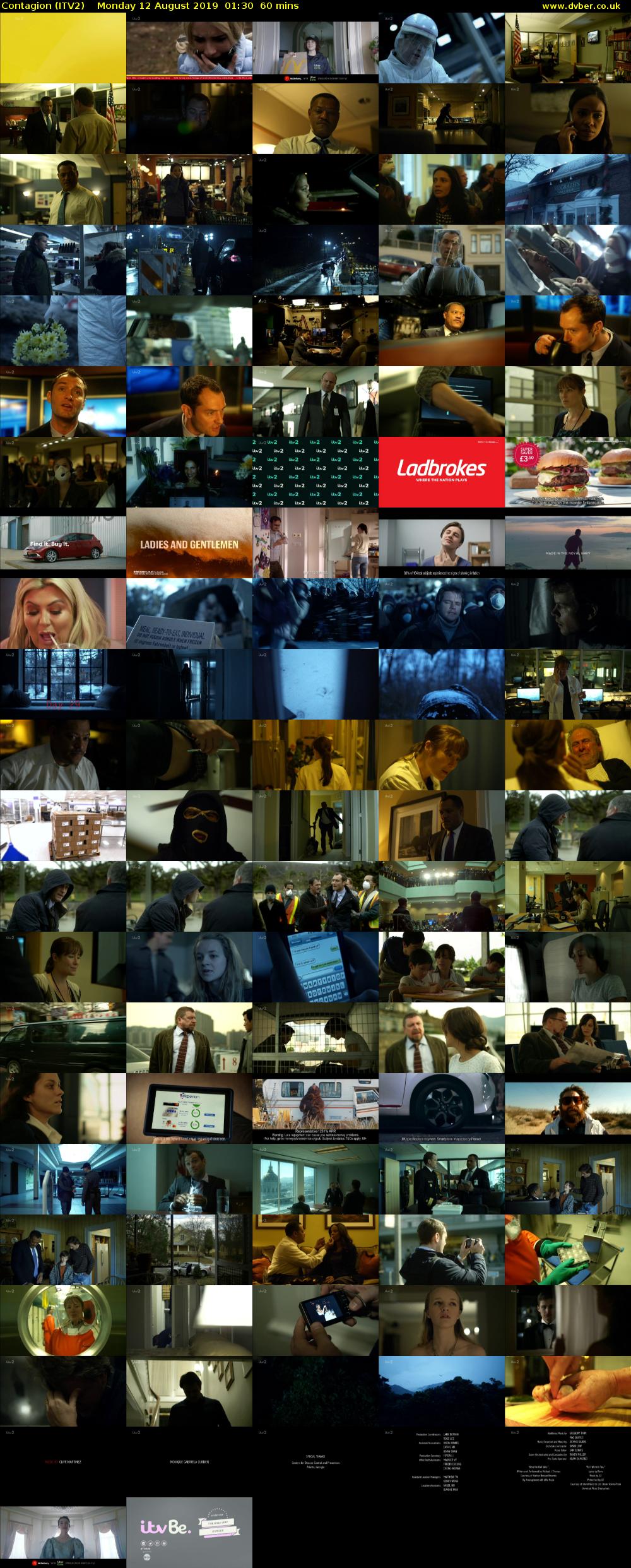 Contagion (ITV2) Monday 12 August 2019 01:30 - 02:30