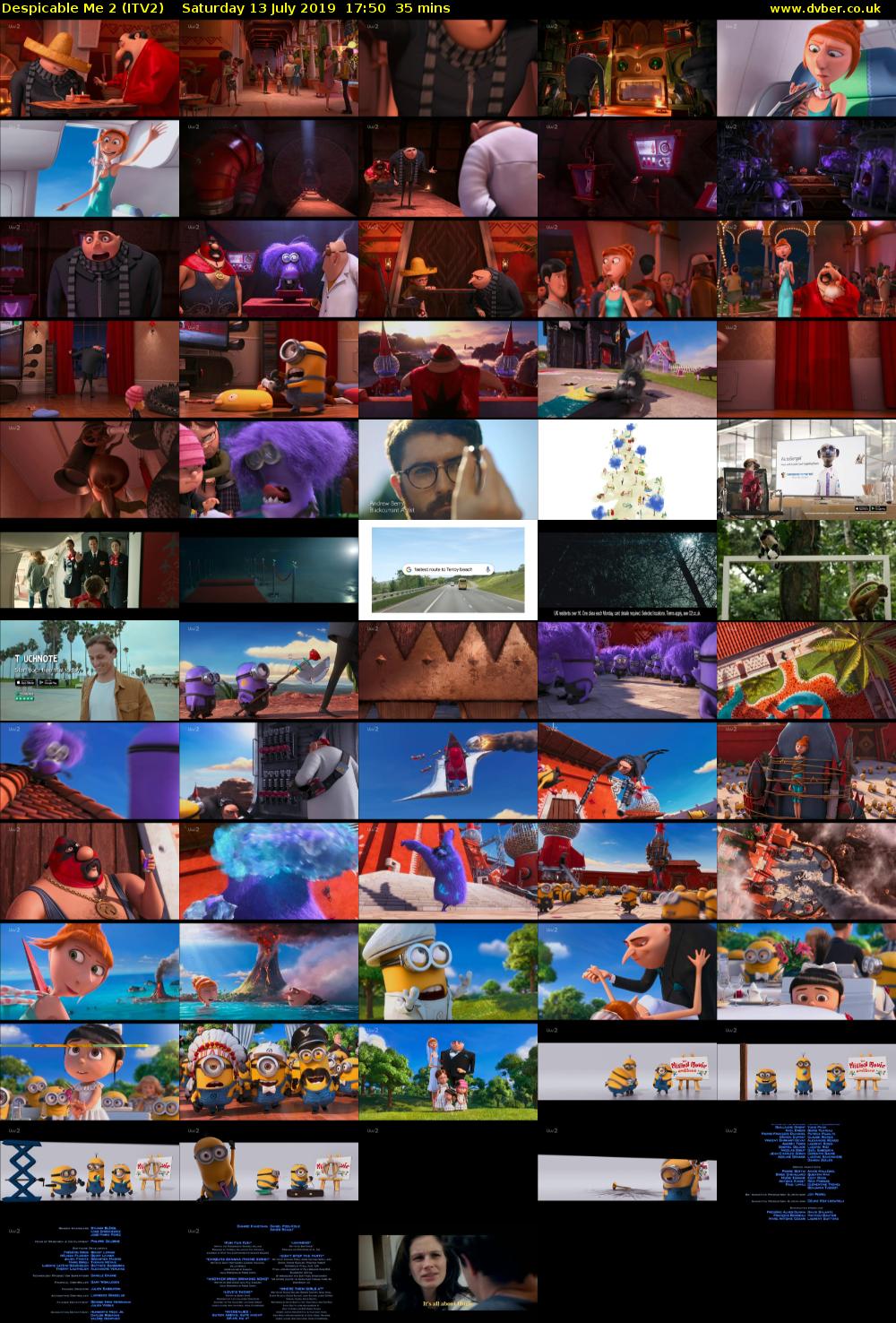 Despicable Me 2 (ITV2) Saturday 13 July 2019 17:50 - 18:25