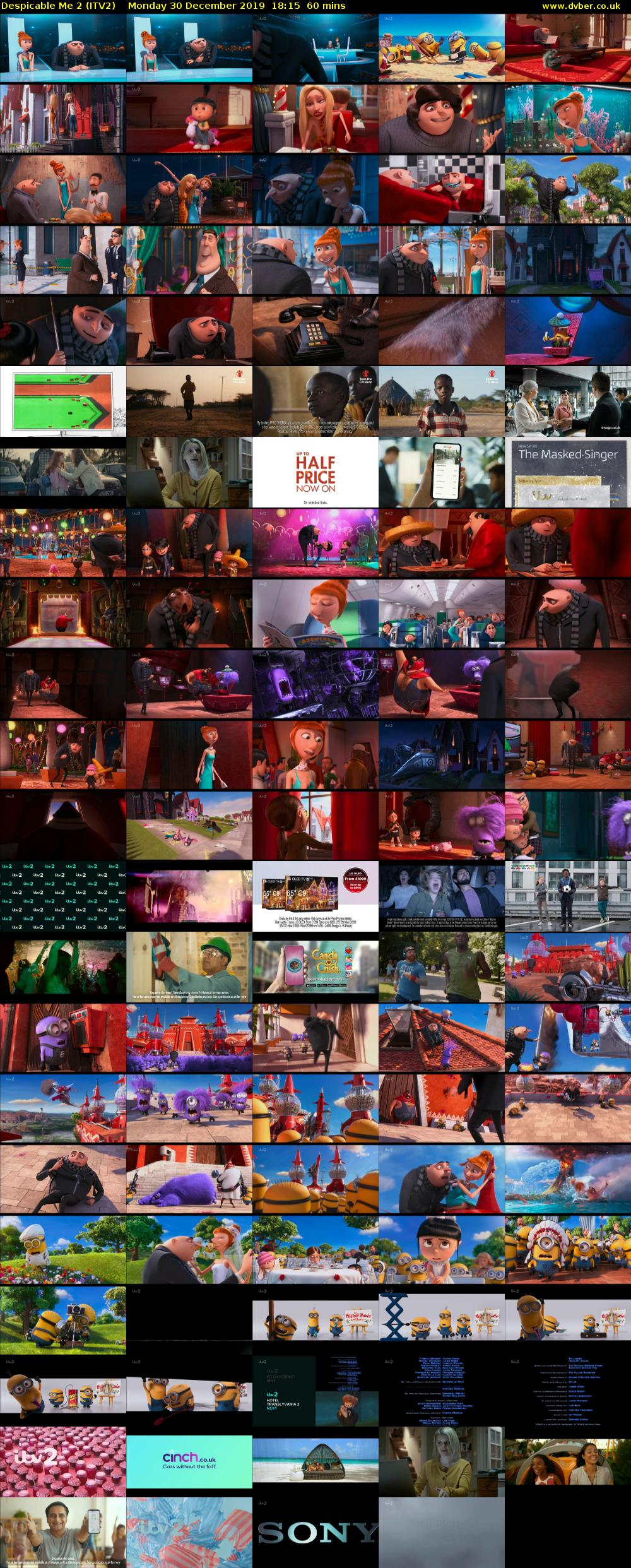 Despicable Me 2 (ITV2) Monday 30 December 2019 18:15 - 19:15