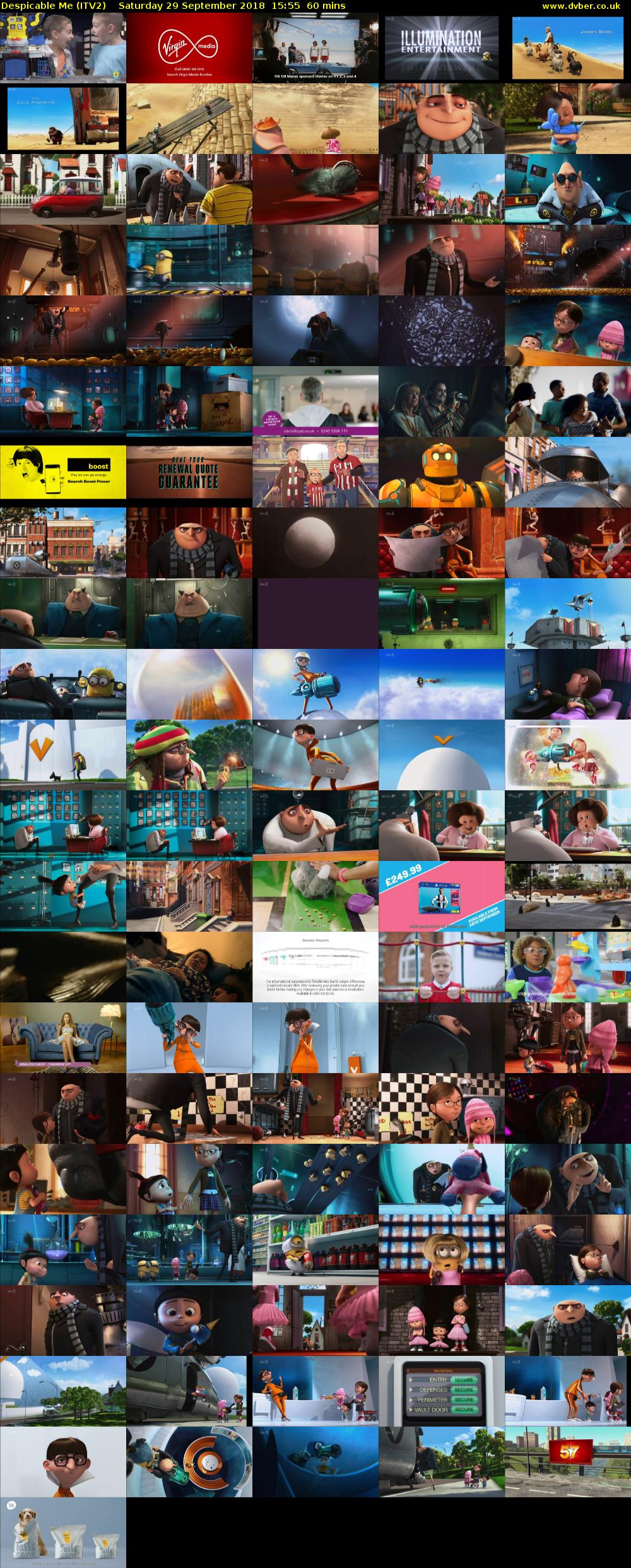 Despicable Me (ITV2) Saturday 29 September 2018 15:55 - 16:55
