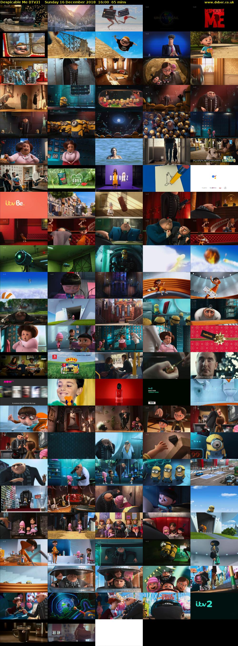 Despicable Me (ITV2) Sunday 16 December 2018 16:00 - 17:05