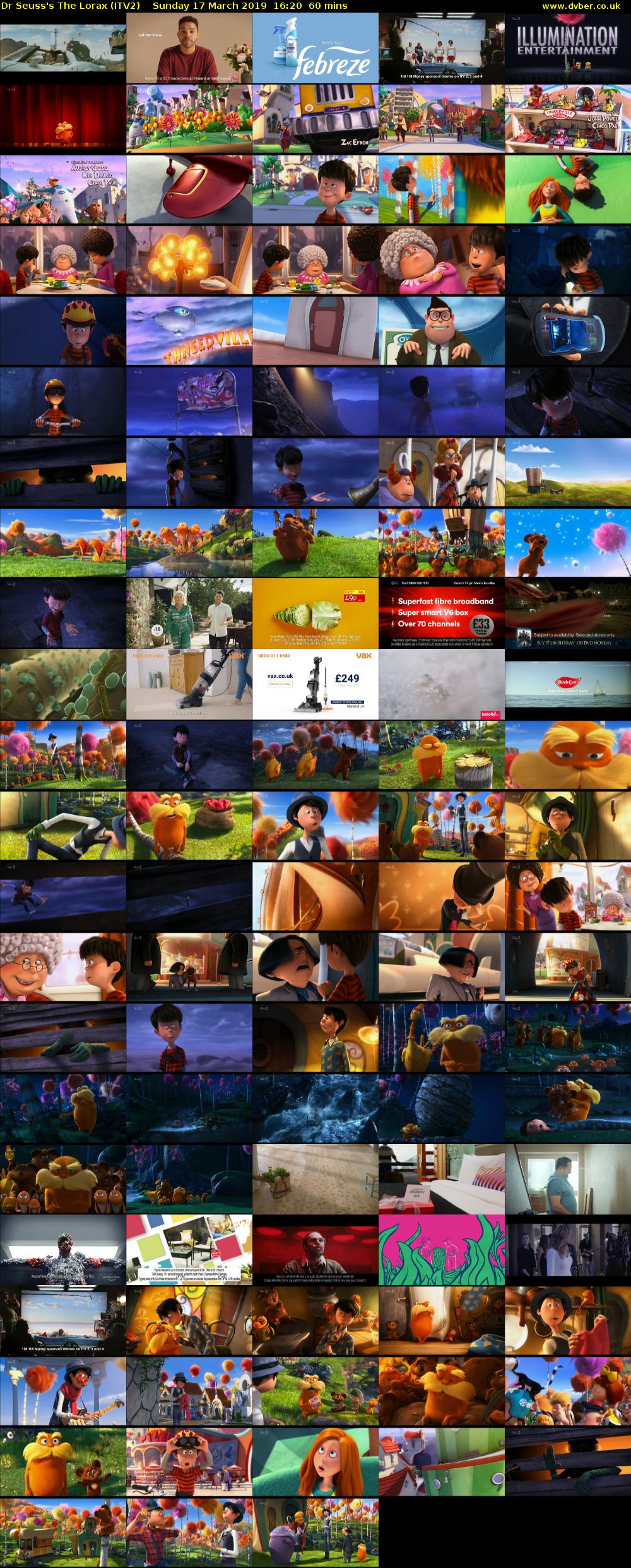 Dr Seuss's The Lorax (ITV2) Sunday 17 March 2019 16:20 - 17:20