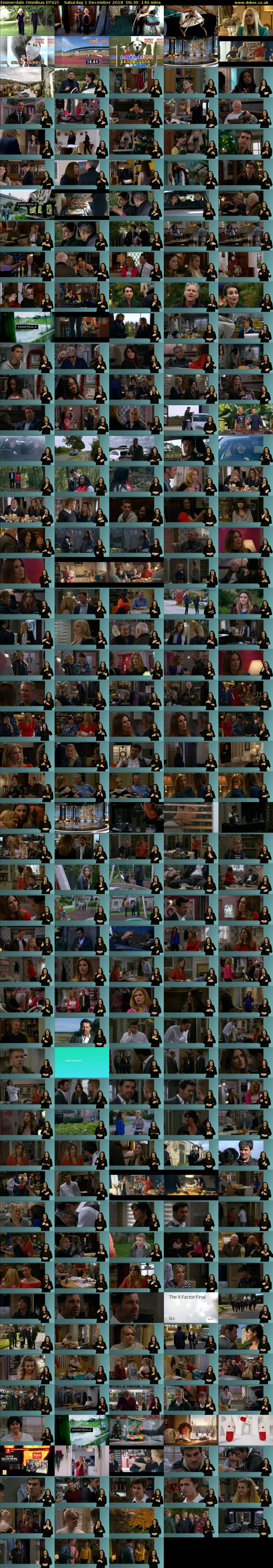 Emmerdale Omnibus (ITV2) Saturday 1 December 2018 06:30 - 08:50