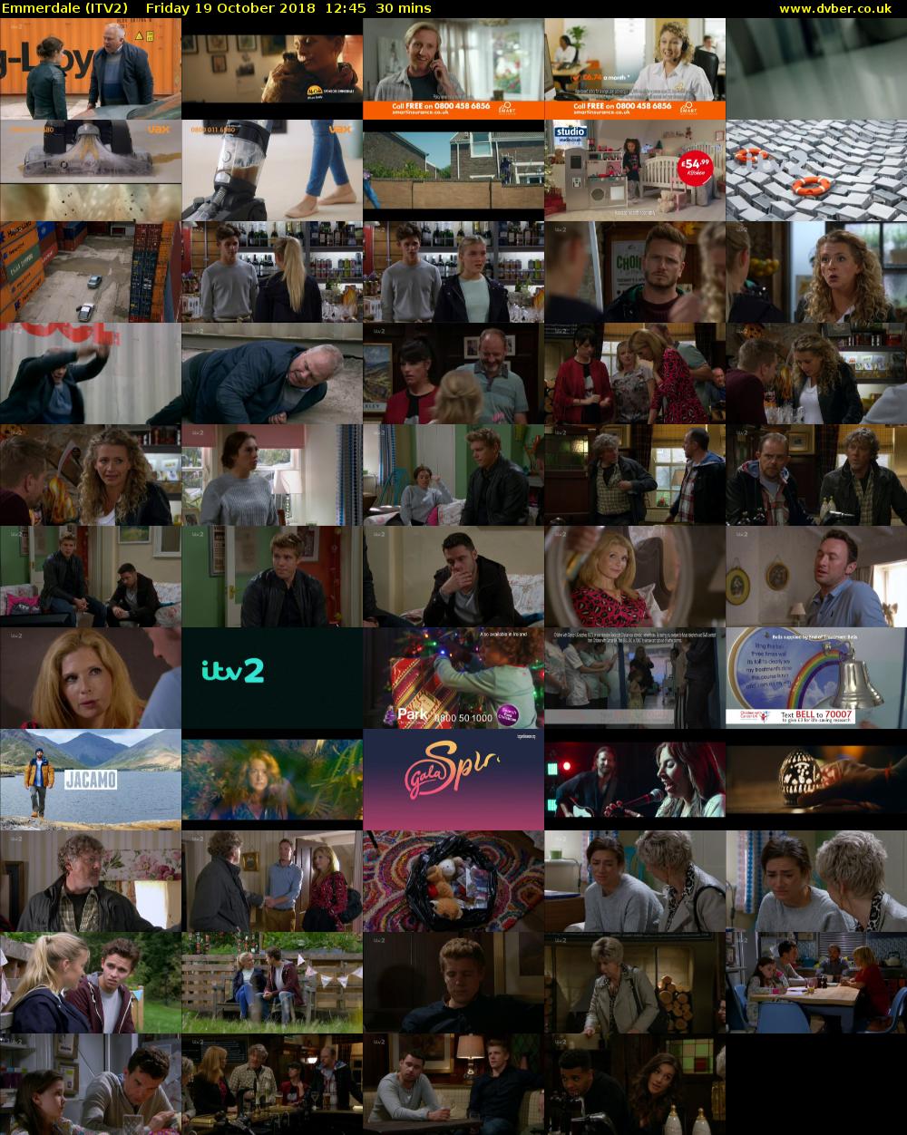 Emmerdale (ITV2) Friday 19 October 2018 12:45 - 13:15