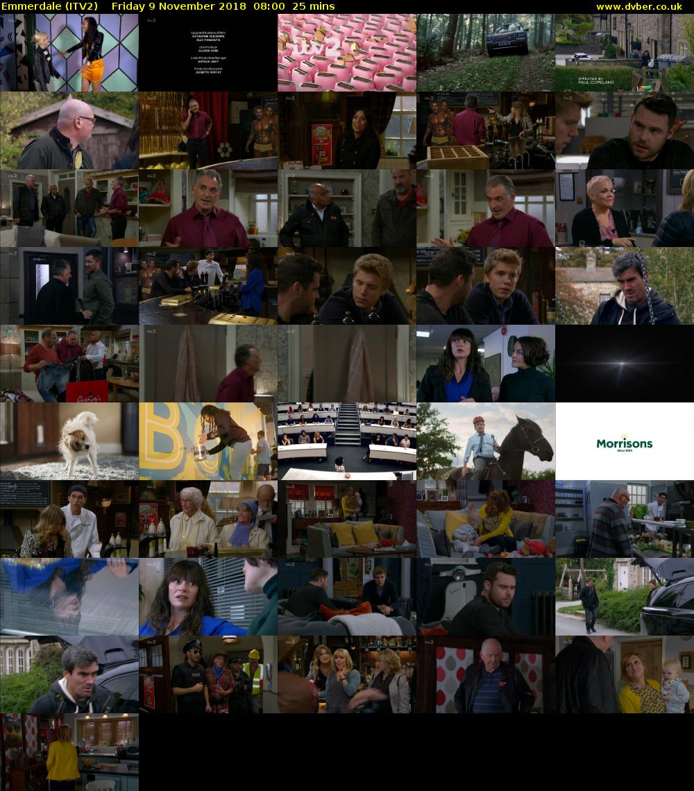 Emmerdale (ITV2) Friday 9 November 2018 08:00 - 08:25