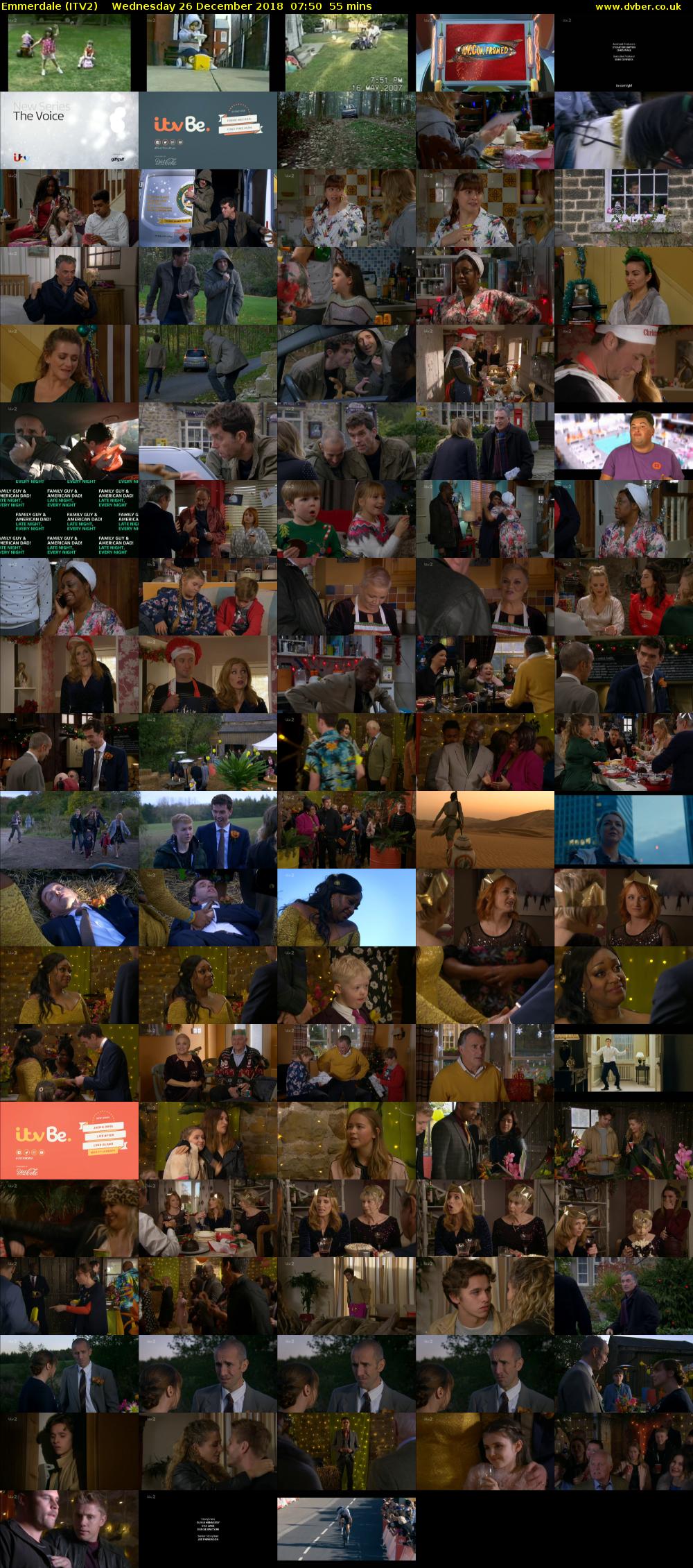 Emmerdale (ITV2) Wednesday 26 December 2018 07:50 - 08:45