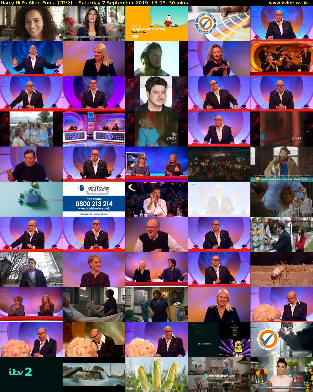 Harry Hill's Alien Fun... (ITV2) Saturday 7 September 2019 13:05 - 13:35
