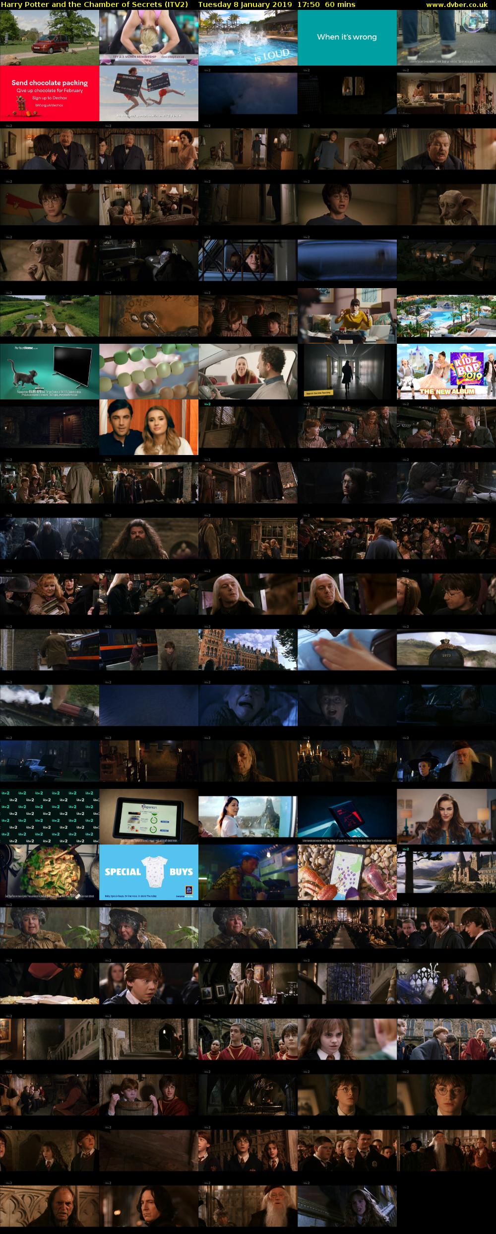 Harry Potter and the Chamber of Secrets (ITV2) Tuesday 8 January 2019 17:50 - 18:50