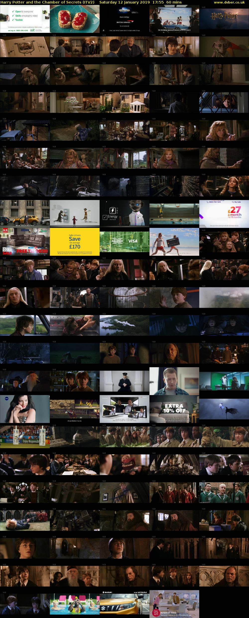 Harry Potter and the Chamber of Secrets (ITV2) Saturday 12 January 2019 17:55 - 18:55