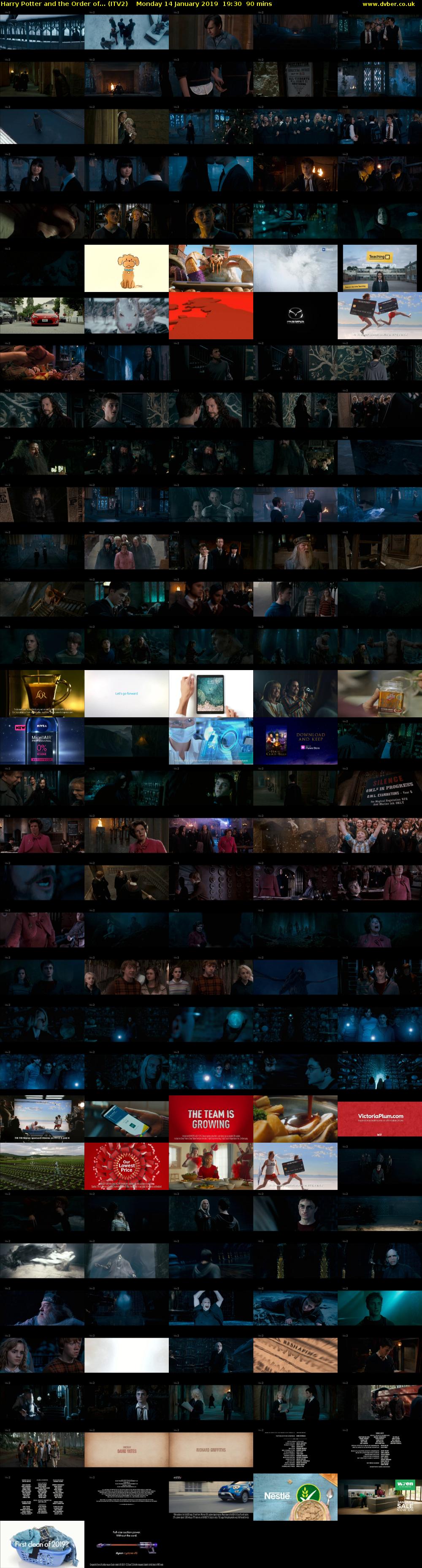 Harry Potter and the Order of... (ITV2) Monday 14 January 2019 19:30 - 21:00