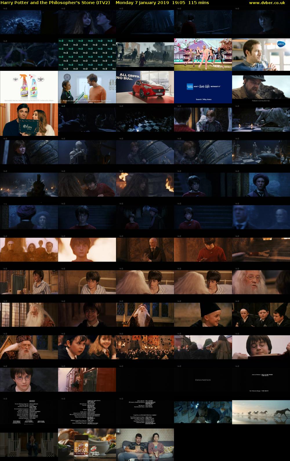 Harry Potter and the Philosopher's Stone (ITV2) Monday 7 January 2019 19:05 - 21:00