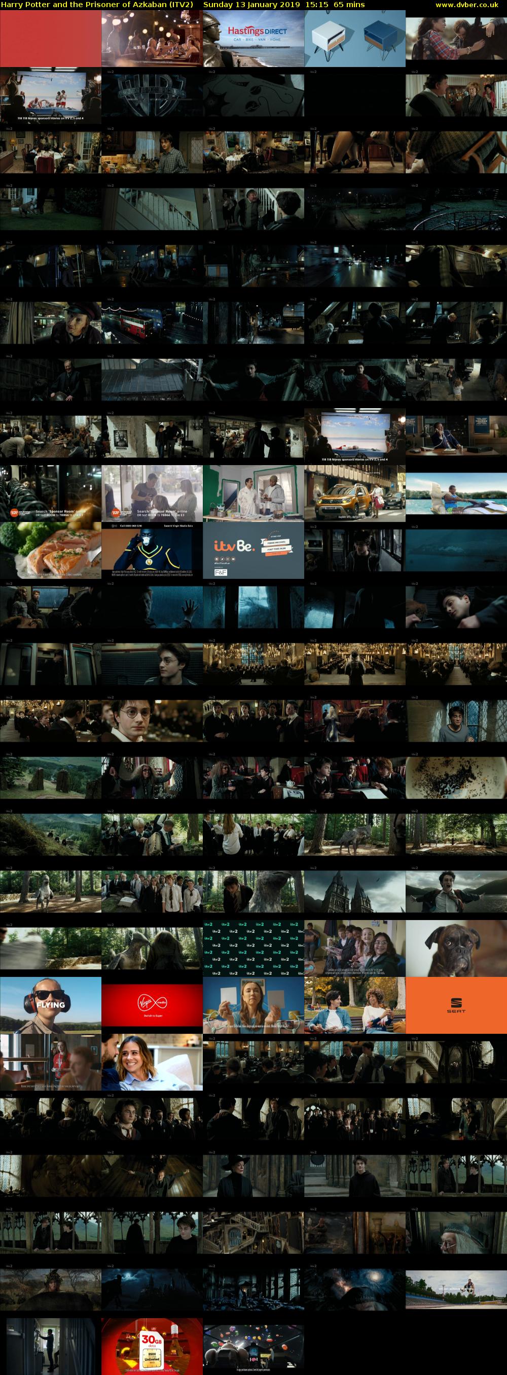 Harry Potter and the Prisoner of Azkaban (ITV2) Sunday 13 January 2019 15:15 - 16:20