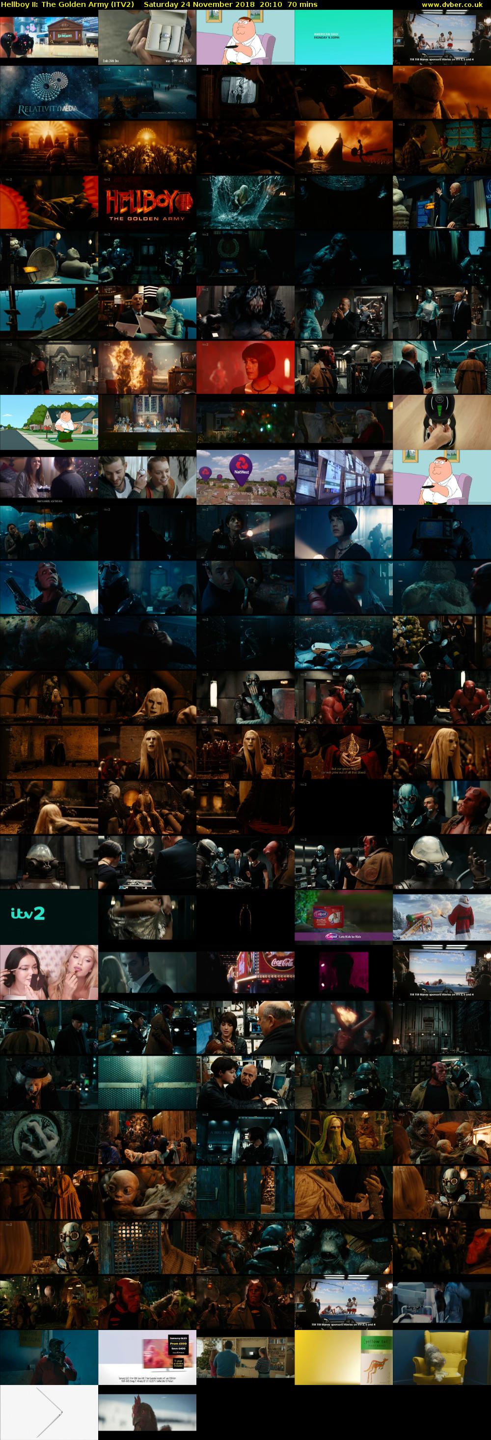 Hellboy II: The Golden Army (ITV2) Saturday 24 November 2018 20:10 - 21:20