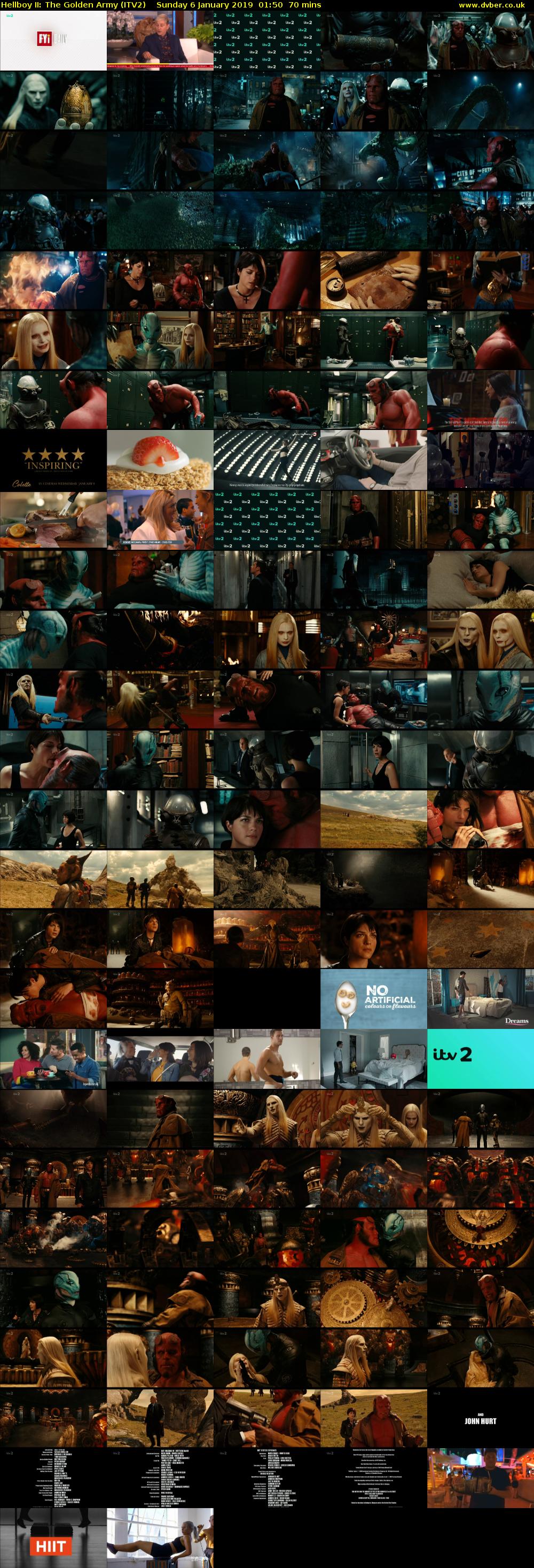 Hellboy II: The Golden Army (ITV2) Sunday 6 January 2019 01:50 - 03:00