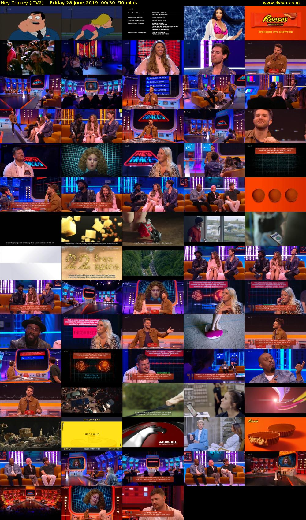 Hey Tracey (ITV2) Friday 28 June 2019 00:30 - 01:20