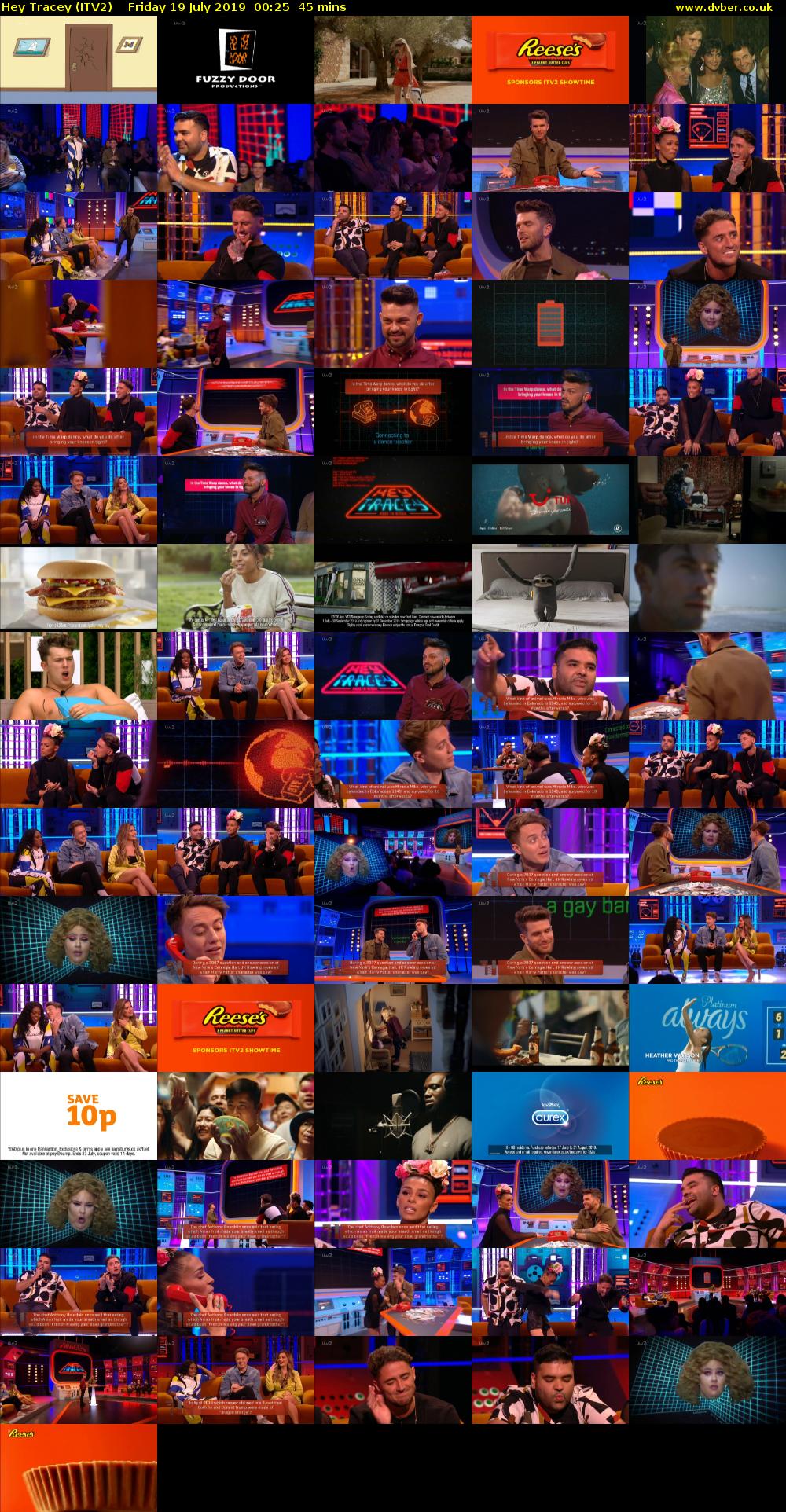 Hey Tracey (ITV2) Friday 19 July 2019 00:25 - 01:10