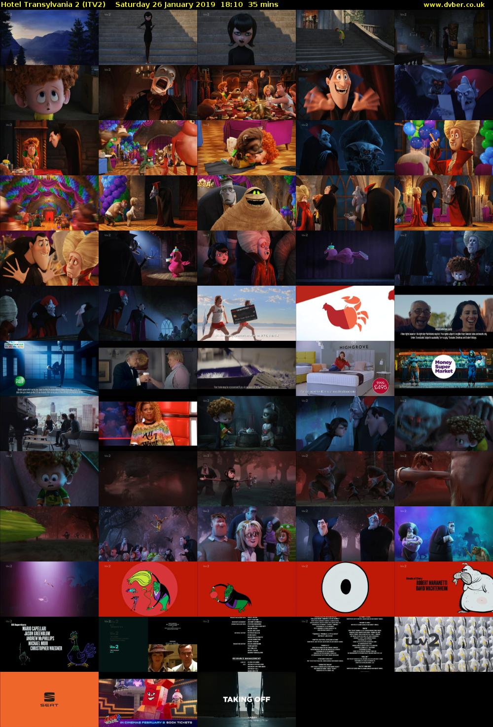 Hotel Transylvania 2 (ITV2) Saturday 26 January 2019 18:10 - 18:45
