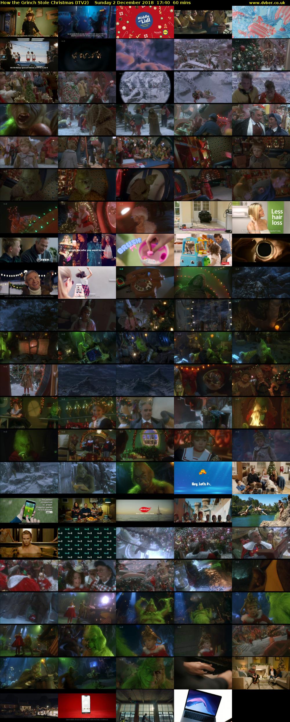 How the Grinch Stole Christmas (ITV2) Sunday 2 December 2018 17:40 - 18:40