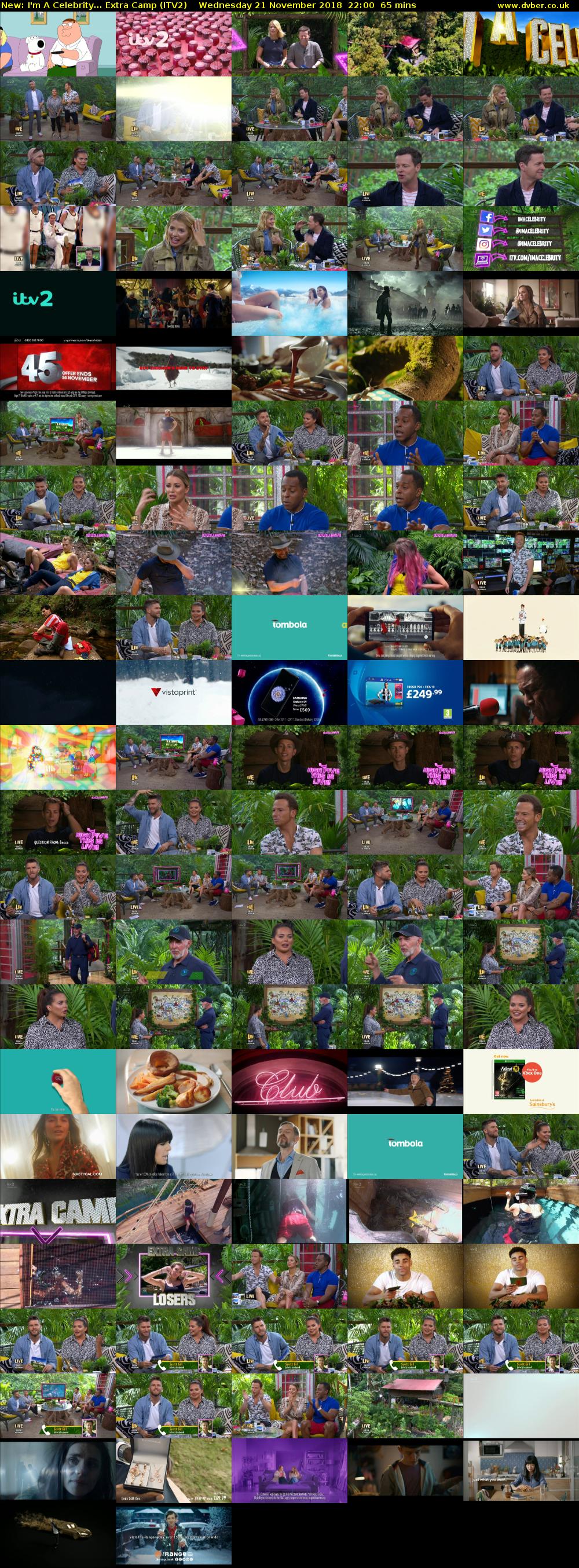 I'm A Celebrity... Extra Camp (ITV2) Wednesday 21 November 2018 22:00 - 23:05